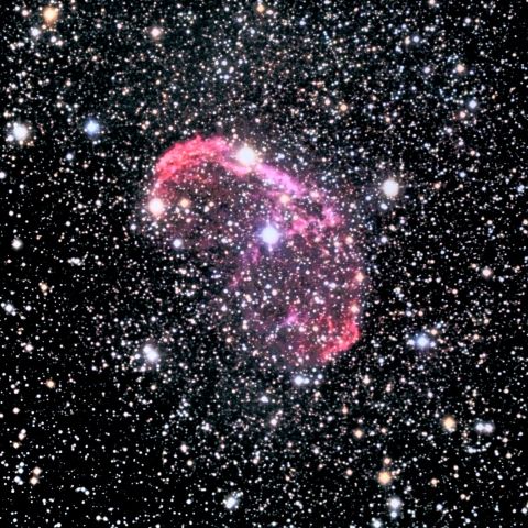 NGC6888 モノクロCMOS冷却とカラーCCDのLRGB合成
