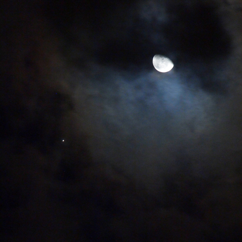 月と木星の接近