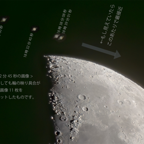 月と土星の接近（2024/12/08）