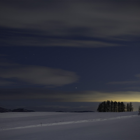 1月の宵に沈む「こと座のベガ」