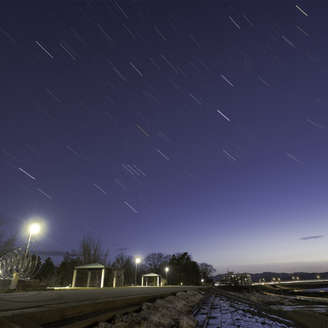 薄明の冬の星座~4月中旬・旭川