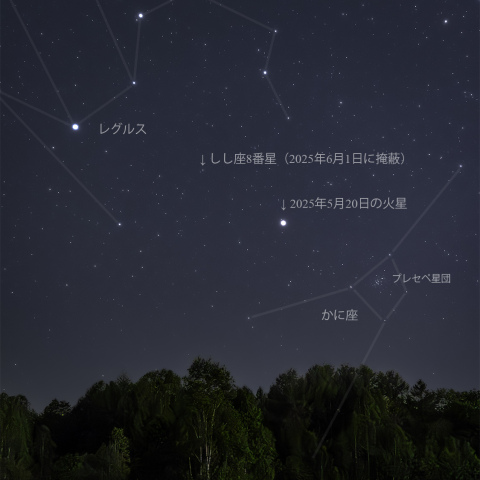 しし座に近づく火星