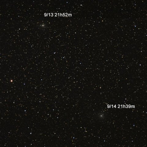 C/2006 W3(クリステンセン彗星)1日の移動