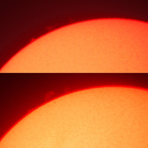 プロミネンスの変化