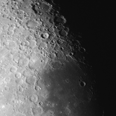 月齢9.7の月　ティコ、クラビウス付近