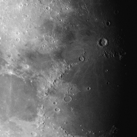 月齢9.7の月　コペルニクス・アペニン山脈・プラトー付近