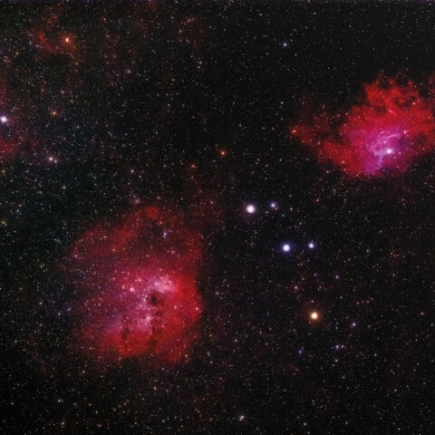 IC405,IC410,IC417 勾玉星雲周辺（ぎょしゃ座）