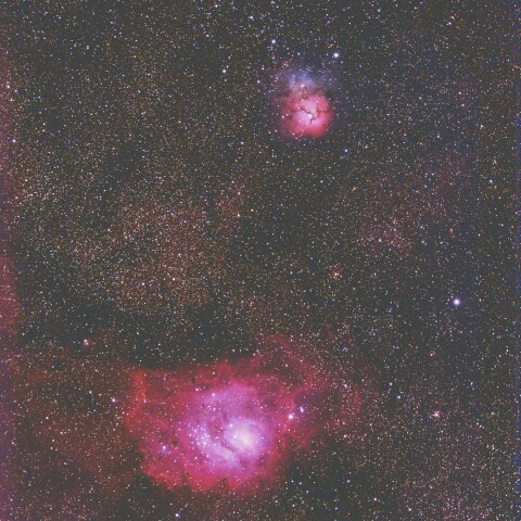 M8,M20 干潟星雲・三裂星雲（いて座）