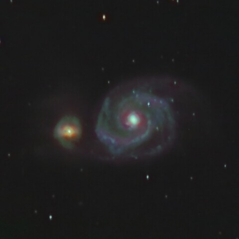 2021-1-10 M51 子持ち銀河