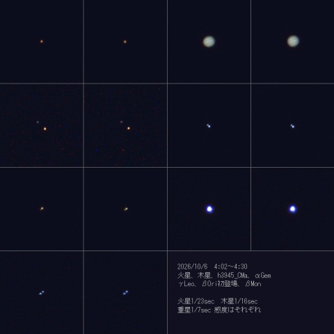 火星、木星、重星、2026/10/6