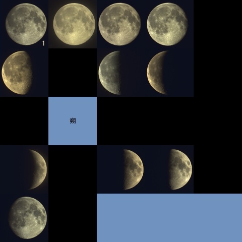 日毎の月　2015年6月