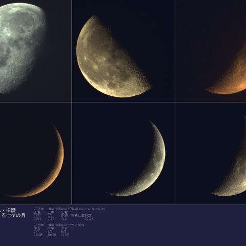 二箇年にわたる三種の七夕の月