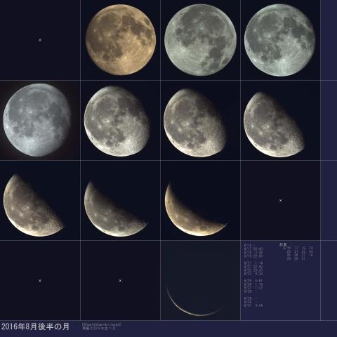 2016年8月後半の月