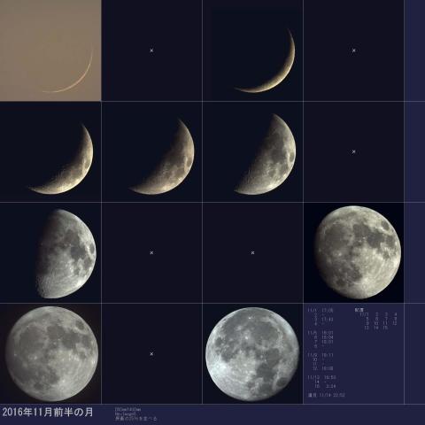 2016年11月前半の月