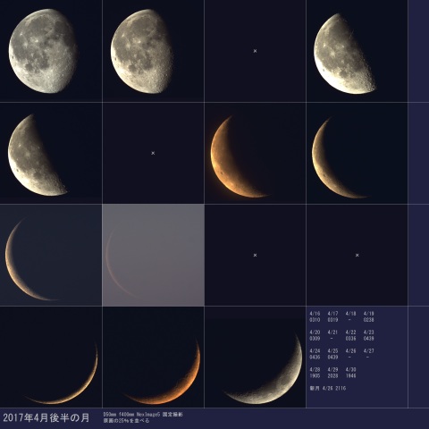 2017年4月後半の月