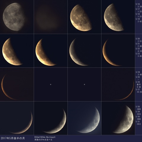 2017年5月後半の月