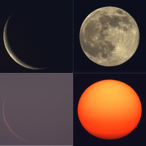 大きい新月と小さい満月