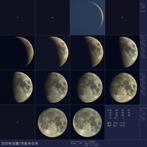 2020年旧7月前半の月
