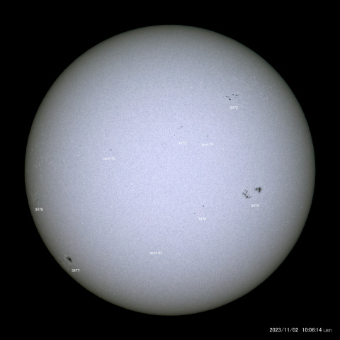 太陽黒点 (2023/11/02)