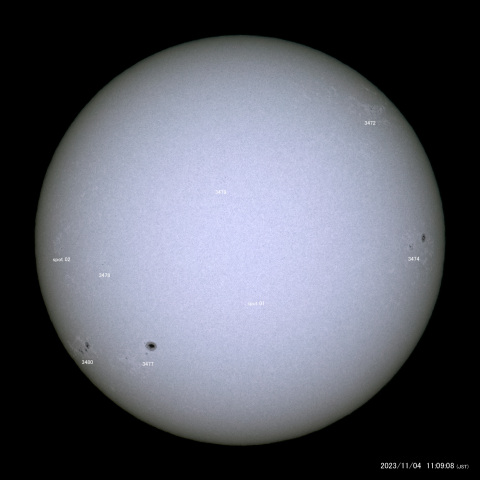 太陽黒点 (2023/11/04)