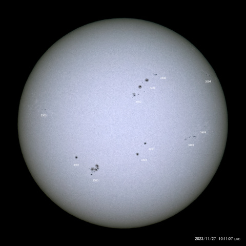 太陽黒点 (2023/11/27)