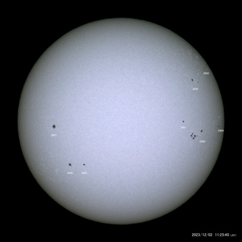 太陽黒点 (2023/12/02)