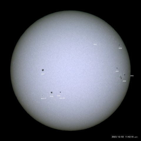 太陽黒点 (2023/12/03)