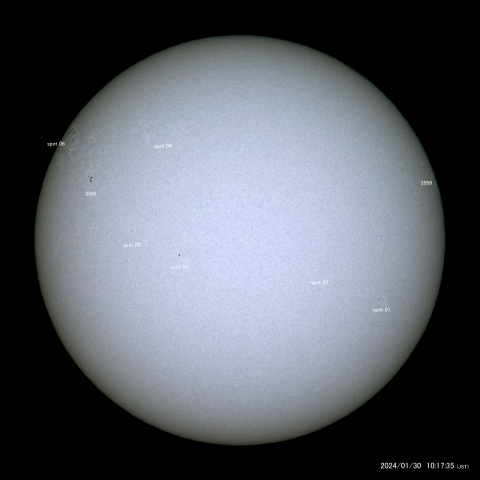 太陽黒点 (2024/01/30)