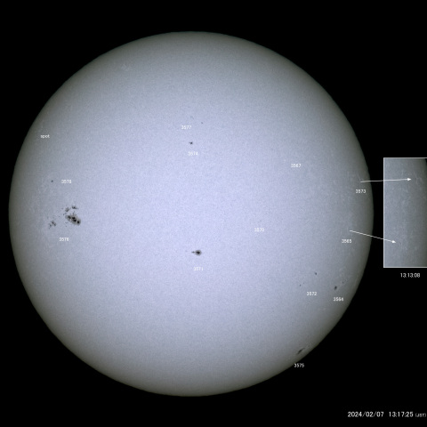 太陽黒点 (2024/02/07)
