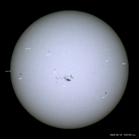 太陽黒点 (2024/02/10)