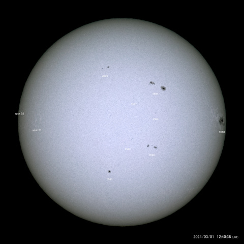太陽黒点 (2024/03/01)