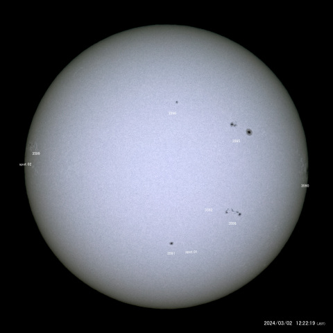 太陽黒点 (2024/03/02)
