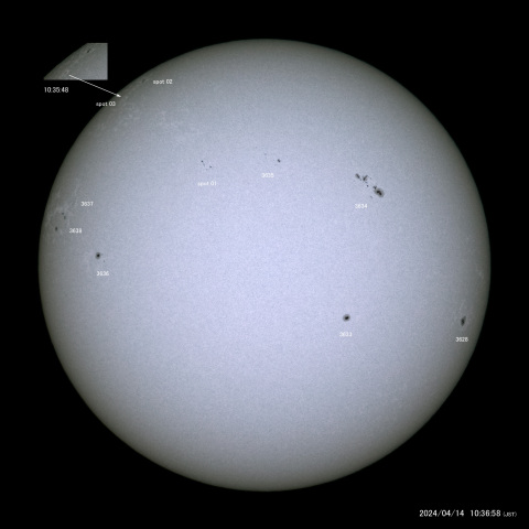 太陽黒点 (2024/04/14)