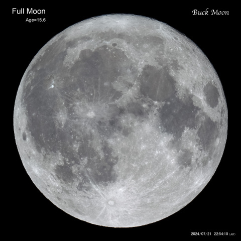 満月 月齢 15.6 (Buck Moon)