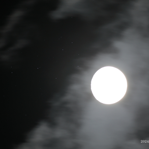 月とプレアデス星団の超接近（星食は残念）