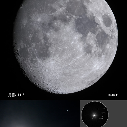 月齢 11.5（月と木星の接近）