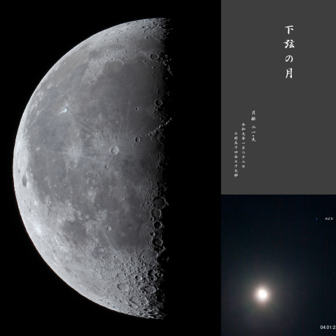 下弦の月（月齢 21.9）