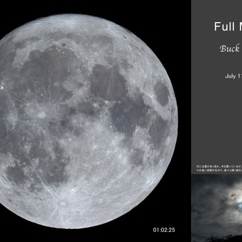 満月（月齢 15.2）バックムーン