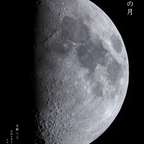 上弦の月（月齢 8.3）