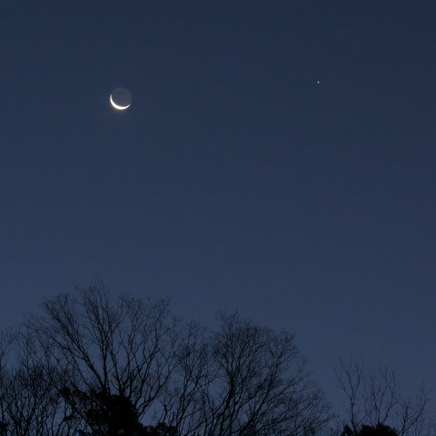 月齢26の月と木星の接近