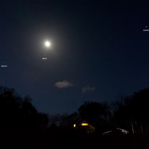 月と火星の接近