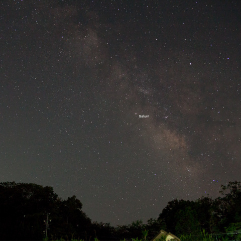 射手座の銀河と土星。そして昇る火星。
