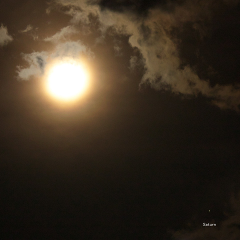 月と土星の接近