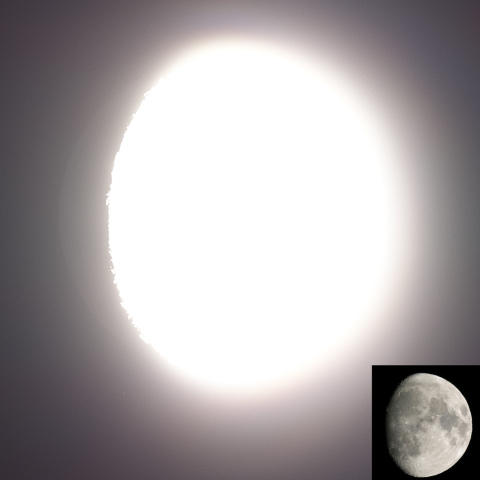 地球照（月齢11.8）