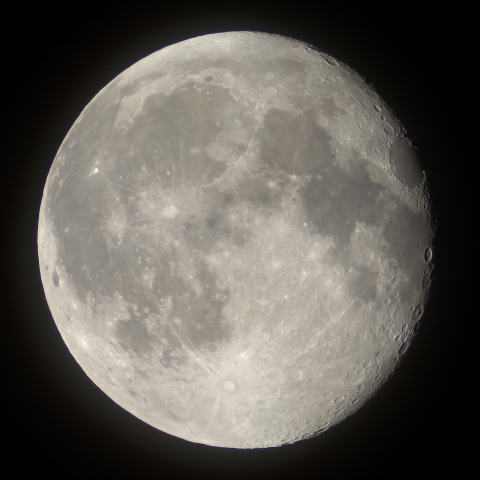 クリスマスイブの月（月齢 17.2）