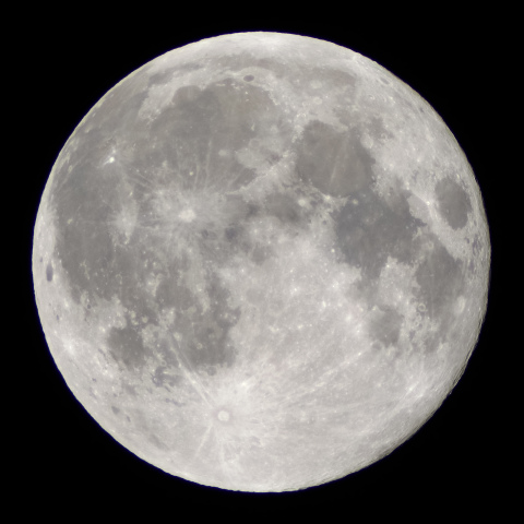 本年最初の満月（月齢 15.5）