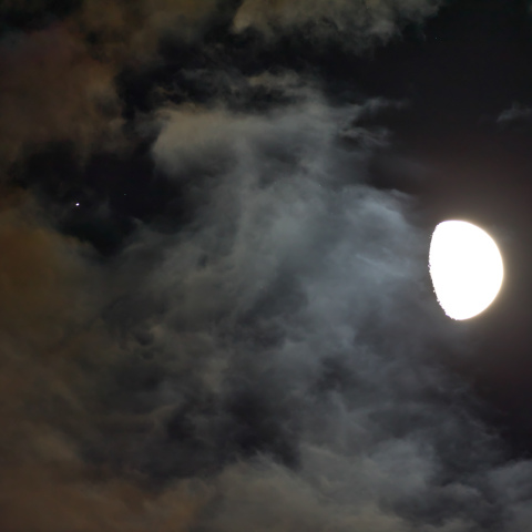 月と土星の接近