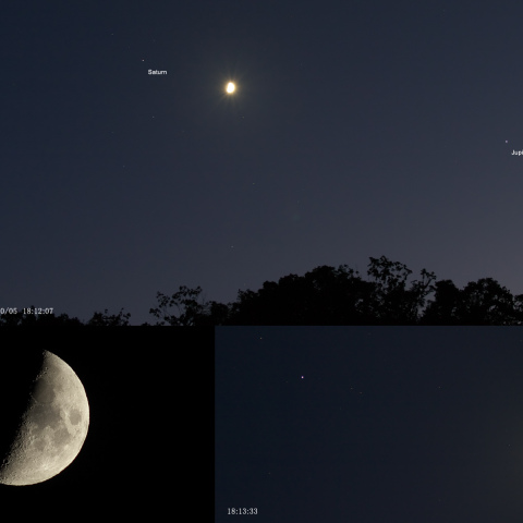 月と土星の接近