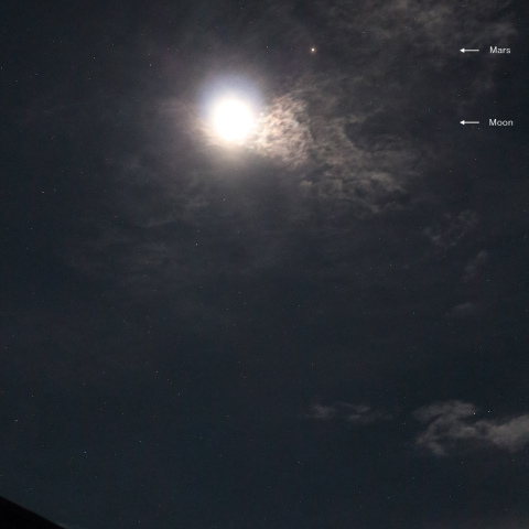 月と火星の接近