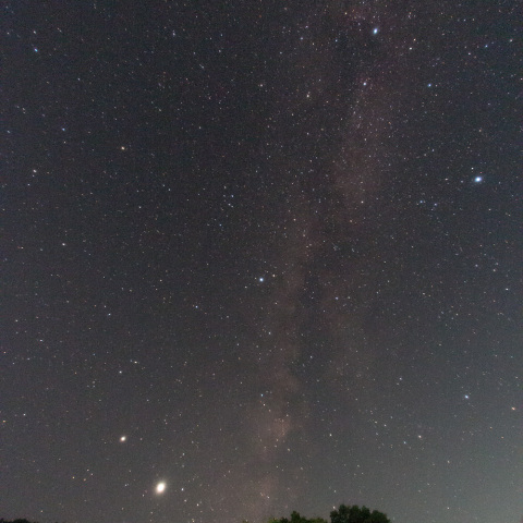 木星＆土星と夏の銀河